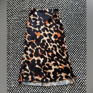 Free People Animal Print Slip Skirt